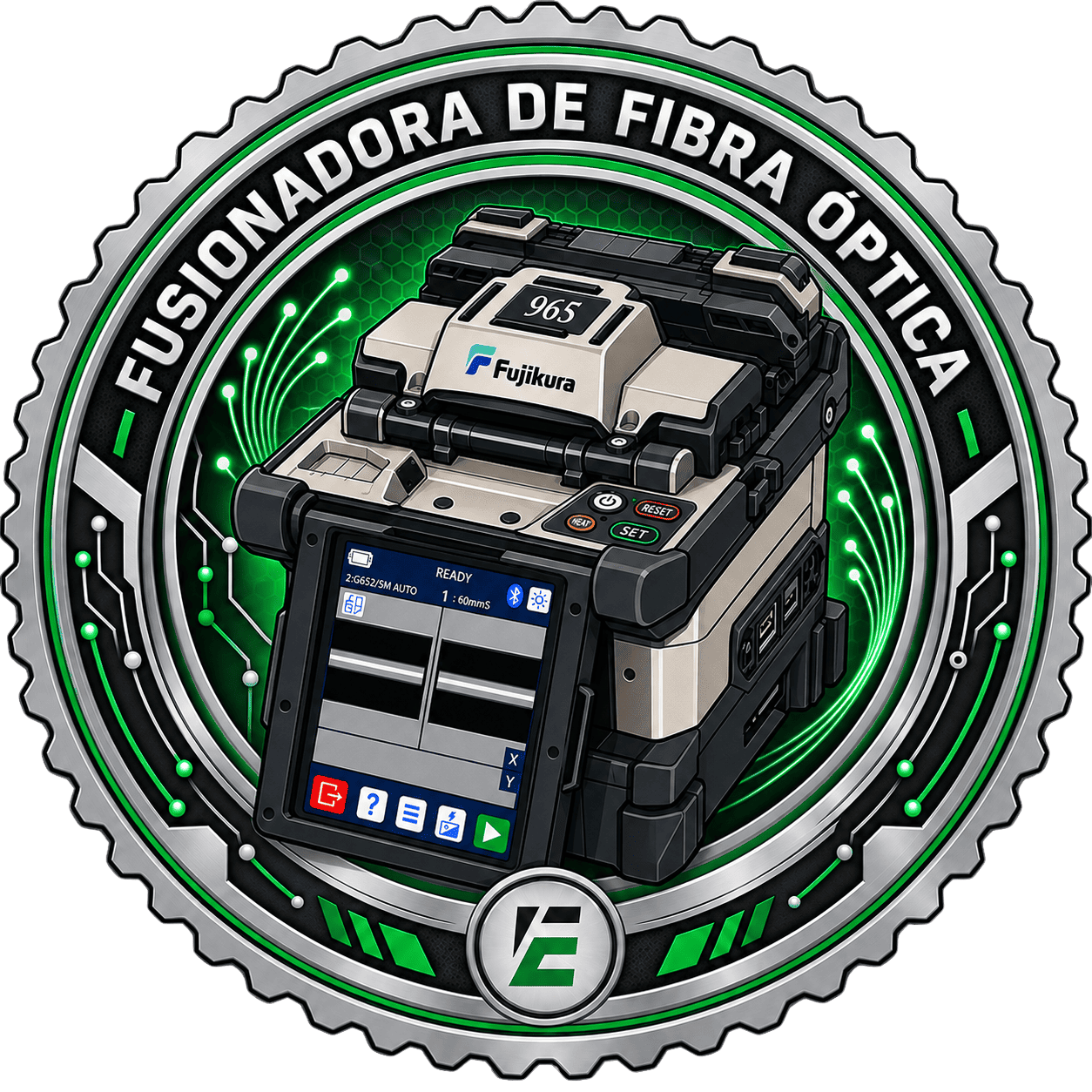 Uso de fusionadora de fibra óptica